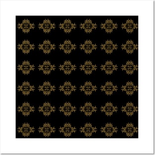 Ornament black and gold 5 Posters and Art